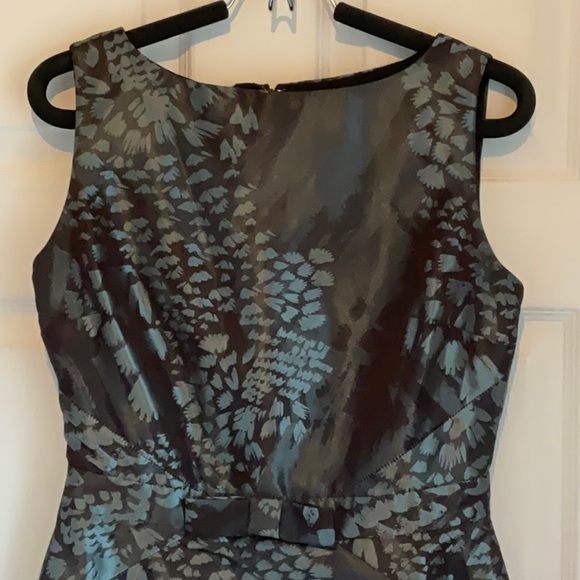 Anne Klein New York, sz 6 gorgeous shiny dress. EUC brown/grey/turquoise - Picture 2 of 12